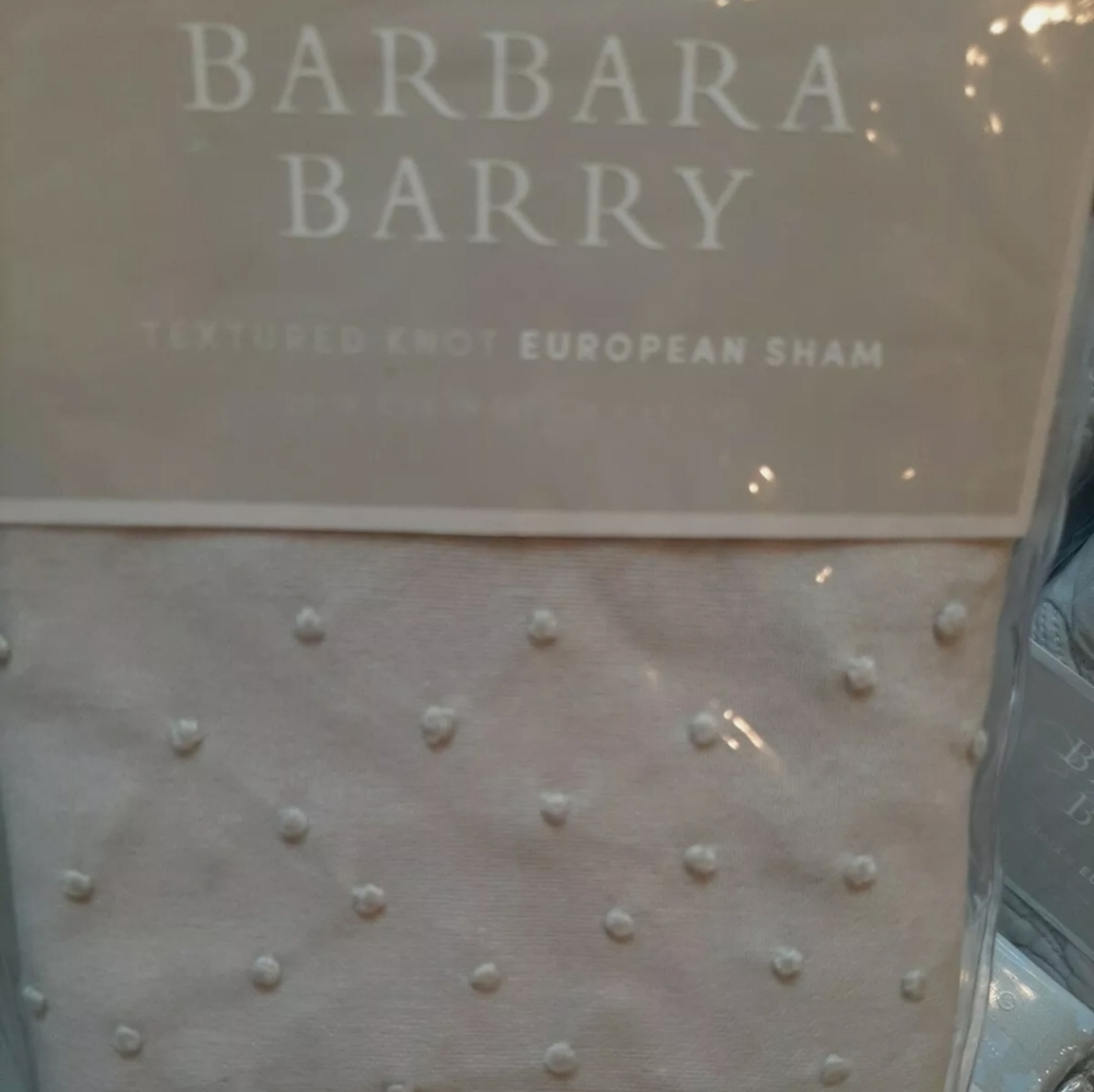 Barbara Barry RARE Clover Leaf KING duvet cover 2 Textured Knot Euro shams - Picture 4 of 11